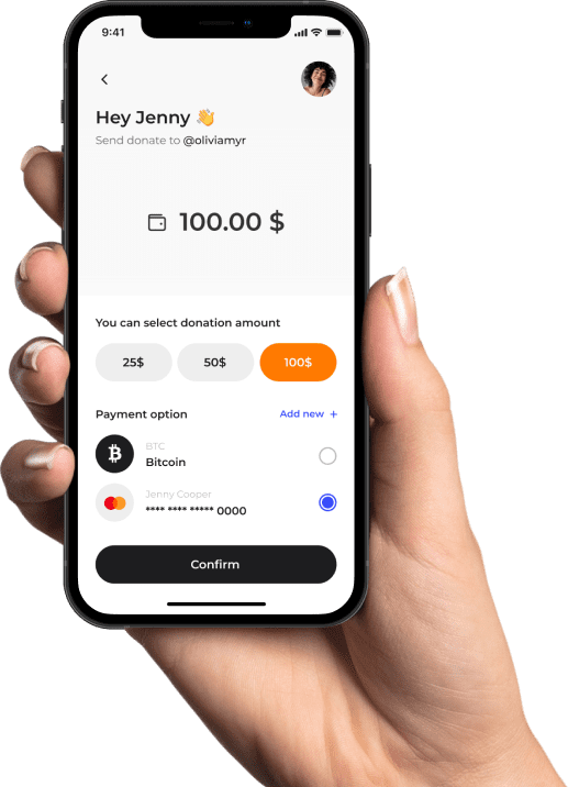 hand holding phone with wallet